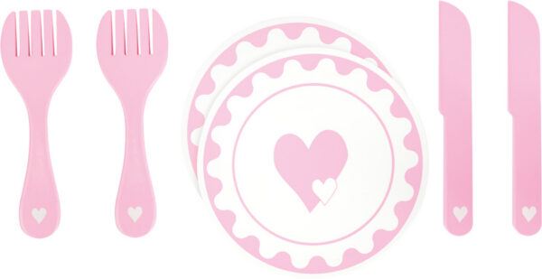 Puidust taldriku ja söögiriistade komplekt