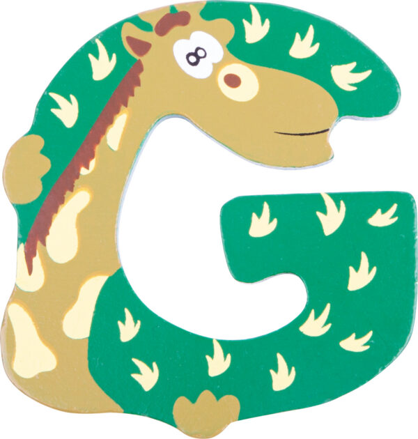 Puidust loomakujuga täht "G"