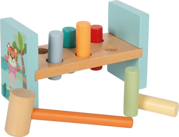 puidust laste värviline haamrimäng