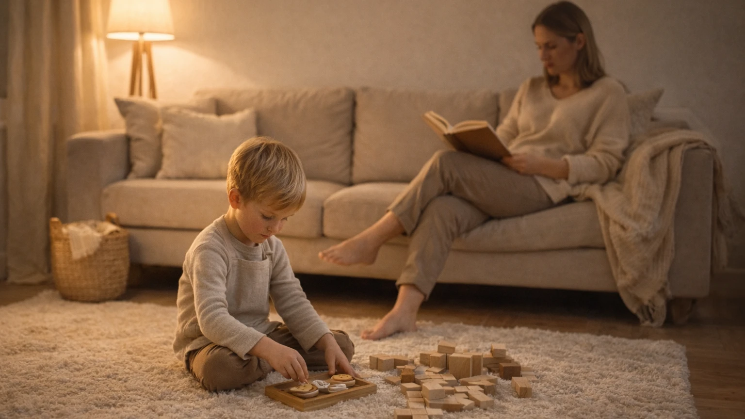 Vaikne koosolemine lapsega kodus ja iseseisev mäng