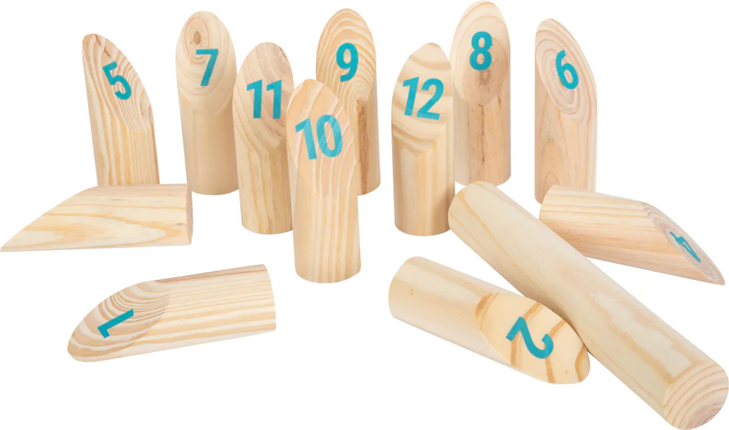 numbritega puidust viskemäng kubb viking koos hoiukotiga